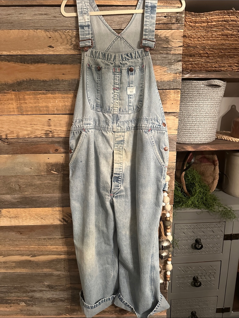 Mac American vintage Light Wash Denim Overalls - Relaxed Fit